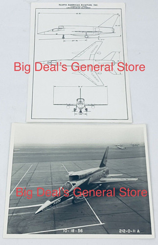 North American Aviation F-107 A Super Sabre Jet 8x10 Photo & Specs USAF