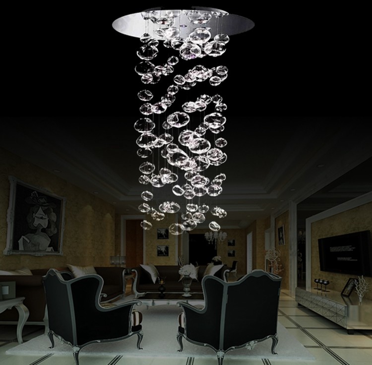 Y.C LED Murano Due Bubble Glass Suspension Light Pendant