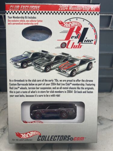 Hot Wheels RLC 2004 Membresía Club Coche Plymouth Barracuda Raya Azul 6571/7000 - Imagen 3 de 4