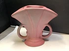 Vintage Niloak Art Pottery ￼Ozark Dawn Vase Double Handle 5” Excellent Condition