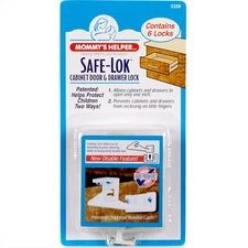 Mommy's Helper 6 Pack Quick Disable Drawer & Cabinet Door Latch Safe-Lok 88507