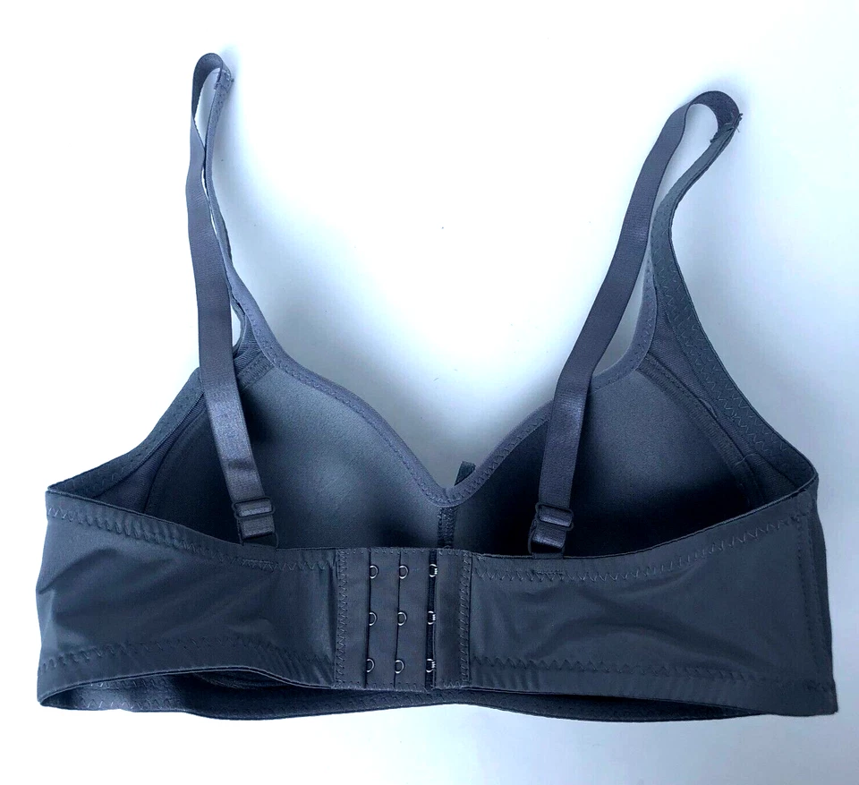 Angelina Wireless Cobertura Completa Sujetador Paquete de 2 Gris y Negro Almohadilla Camiseta Sujetador Talla 34C Foto 4 de 4