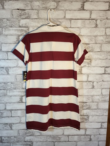 Art Class Girls Striped Polo Dress XXL Dark Red / White NEW w tags - Picture 6 of 9