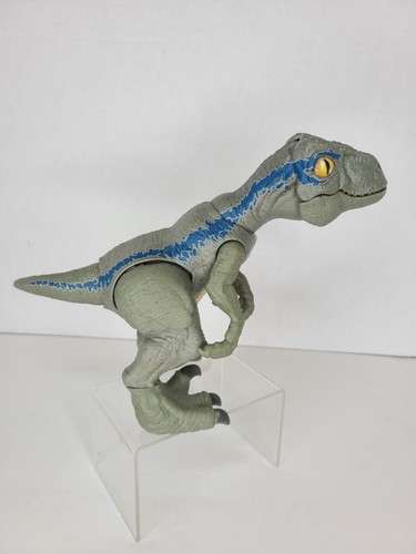 Mattel Jurassic World Dino Rivals Primal Pal Raptor Blue Action Sound Works 2018 - Picture 3 of 12