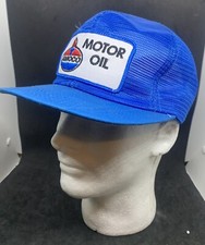 Vintage Amoco Gas Oil Snapback Cap Hat Patch Blue Made in USA