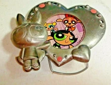 Powerpuff Girls Pewter Picture Frame VINTAGE 2000 CARTOON NETWORK