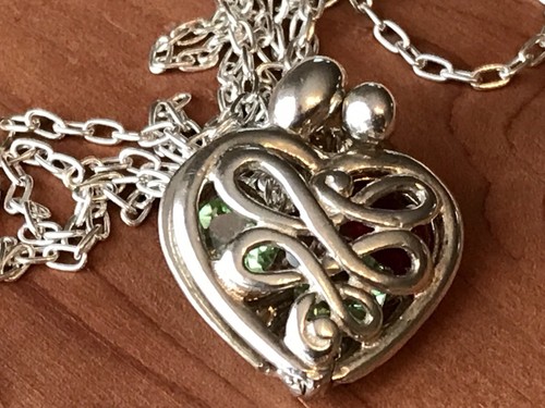 Sterling Mother Daughter Son Open Heart 