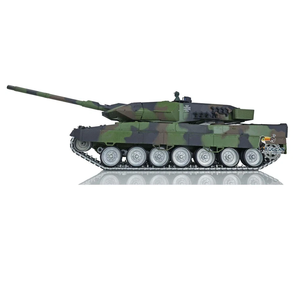 Henglong 1/16 7.0 RC Tank 3889 Leopard2A6 W/ Barrel Recoil Metal Tracks Wheels - Image 2 of 4