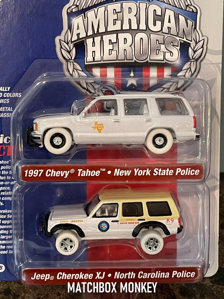 1997 Chevy Tahoe Jeep Cherokee XJ American Heroes New York WHITE
