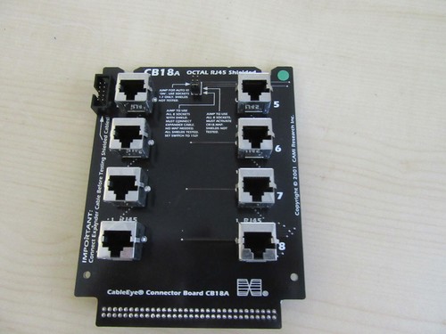Cami ResearchCable Eye Connector Board P/N CB18A Octal RJ45 Shielded
