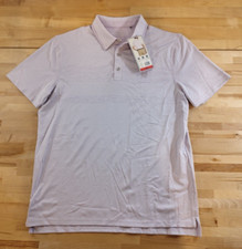 Men's Chaps Short Sleeve Stretch Moisture Wicking Golf Polo Shirt Purple Medium
