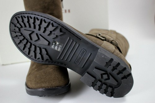 COACH Size 6.5 Women's Shoes Boot Olive Nubuck Suede VALLIE Mid-Calf NEW $398 - Picture 5 of 8