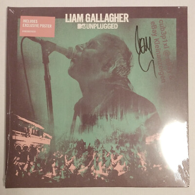 LIAM GALLAGHER (Oasis) MTV Unplugged SIGNED Vinyl LP signiert Autogramm neu  