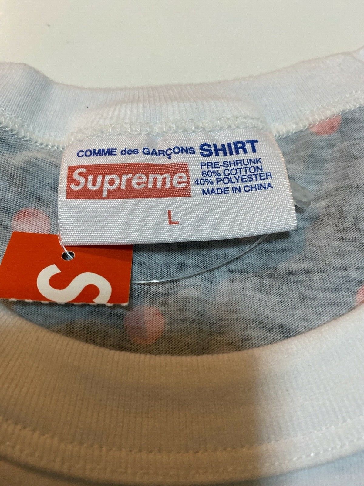 S/S 13 Supreme Digi Camo CDG Box Logo Tee Red Size L BNWT RARE image 4