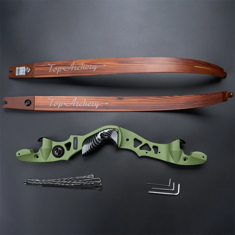 25-60#Archery 62" ILF Recurve Bow 19" Riser / Laminated Limbs for Hunting Target - Image 2 of 4