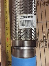 HOSE MASTER GZ300SM360 Flexible Stainless 316 as mnpt Hose, 3 In, 36 Length