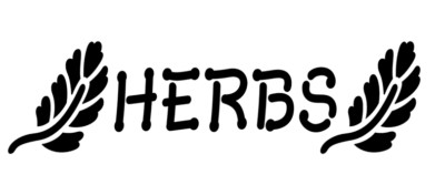 herbs plant leaves stencil card craft quilting airbrush