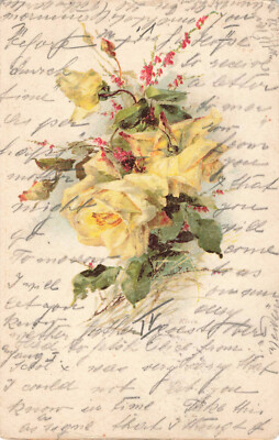Postcard Roses Flowers Floral C Klein posted Wein Germany UDB