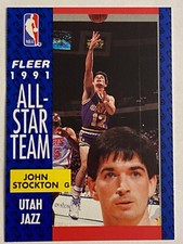 1991 Fleer #217 John Stockton Utah Jazz All Star