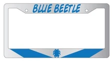 Blue Beetle Chrome License Plate Frame DC