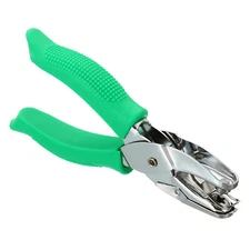 1/4" Single Hole Punch Handheld Hole Puncher with Soft Grip Star Shape, Green