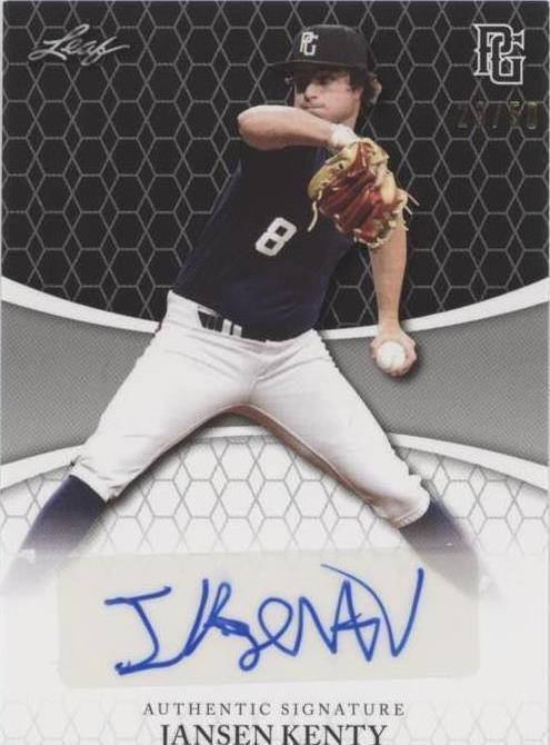 2022 Leaf Perfect Game National Showcase - Jansen Kenty #BA-JK3 - 1 of 1