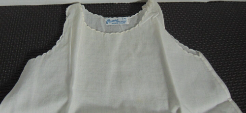Vintage White Linen "Pemae" 5 months Handmade Infant's Dress/Slip - Picture 2 of 3