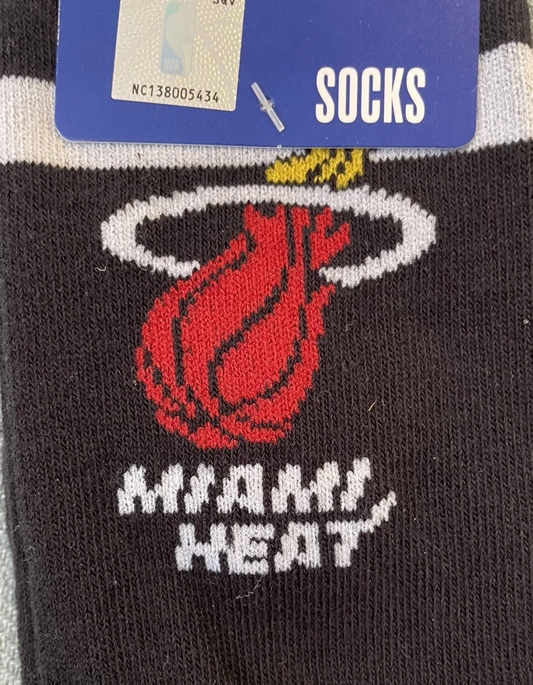 NUEVO Calcetines Miami Heat NBA Baloncesto Deportes Unisex Regalo Ropa Foto 4 de 4