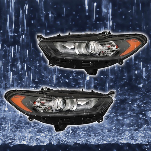 Fit For Ford Fusion 2013 2014 2015 2016 Headlights Lights Lamps Set Left+Right - Picture 11 of 12