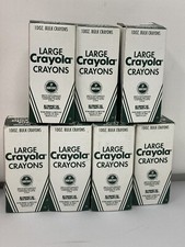 Crayola Large Crayon Refills Blue 12 count new Lot Of 7 Boxes 1990s