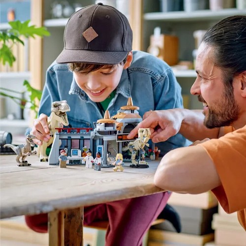 LEGO JURASSIC WORLD: Centro visitatori: T. rex & Raptor Attack (76961) - Nuovo - Foto 7 di 8
