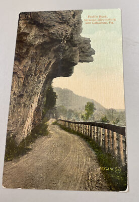 Vintage Postcard, Posted 1915 Profile Rock Bloomsburg Catawissa Pennsylvania