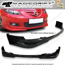 For 07 08 09 Mazda 3 Mazda3 4DR Sedan Sport Urethane Front Bumper Lip Spoiler