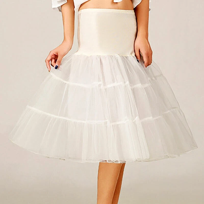 1950s Enagua Falda Mujer Falda Interior Crinolina Slips Tutú Falda-Vestido EE. UU. Foto 4 de 4