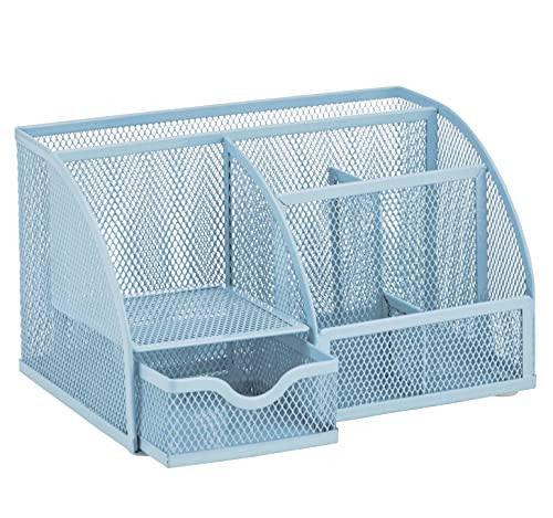  Mesh Desk Organizer Office with 7 Compartments + Drawer/Desk Tidy Candy/Pen  - Bild 4 von 6