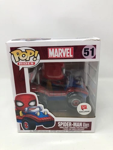 Funko POP! Marvel Spider-Man with Spidermobile #51 Walgreens Exclusive DAMAGED