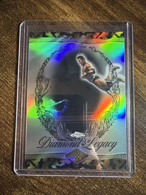 Topps Chrome WWE The Rock Diamond Legacy Refractor RDL-2 First Intercontinental