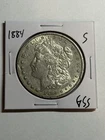 1884-S $1 Morgan Silver Dollar Nice AU Detail Tough Date
