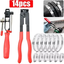 2Pcs CV Joint Boot Clamp Pliers Ear Type Banding Cutter Plier w 6 Pairs of Clips