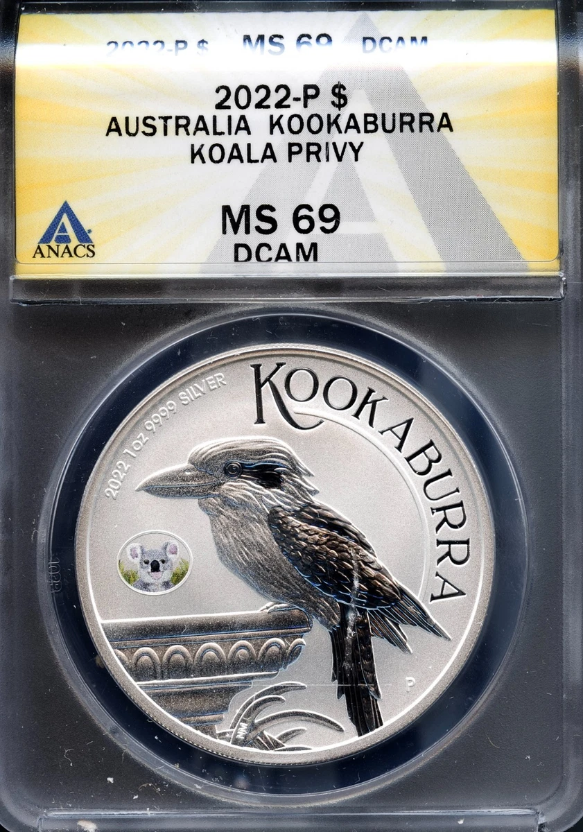 Australian Kookaburra MS 69 Graded 1 oz Precious Metal Content per