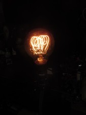 Antique Light Bulb Coiled Carbon Filament Rare Austria Tested Works Antique Light Bulb Coiled Carbon Filament Rare Austria Tested Works