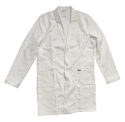FIGS Harlem Slim Long White Lab Coat Professional Medical Clinical Men's M READ
