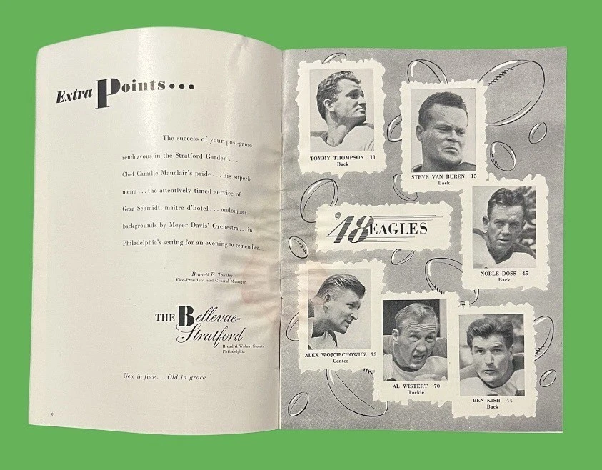 Vintage 1948 NFL Championship Game Philadelphia Eagles vs Cardinals Program Old - Image 4 of 4