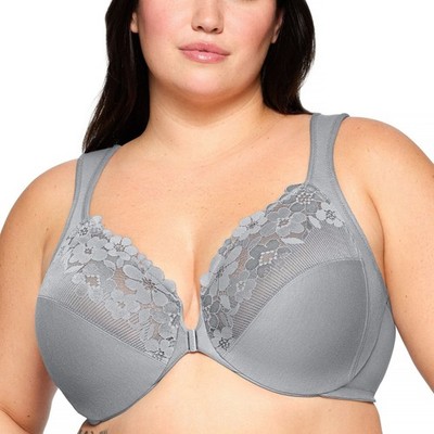 Glamorise Front Close Cotton Wonderwire