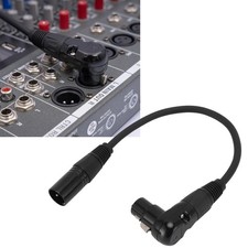 XLR Microphone Extension Cable Adapter 90 Degree XLR Female to Straight XLR Male