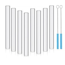 10Pack Borosilicate Glass Tubes Kit - 12mm OD 4 inch Long 2mm Thick Wall Prem...