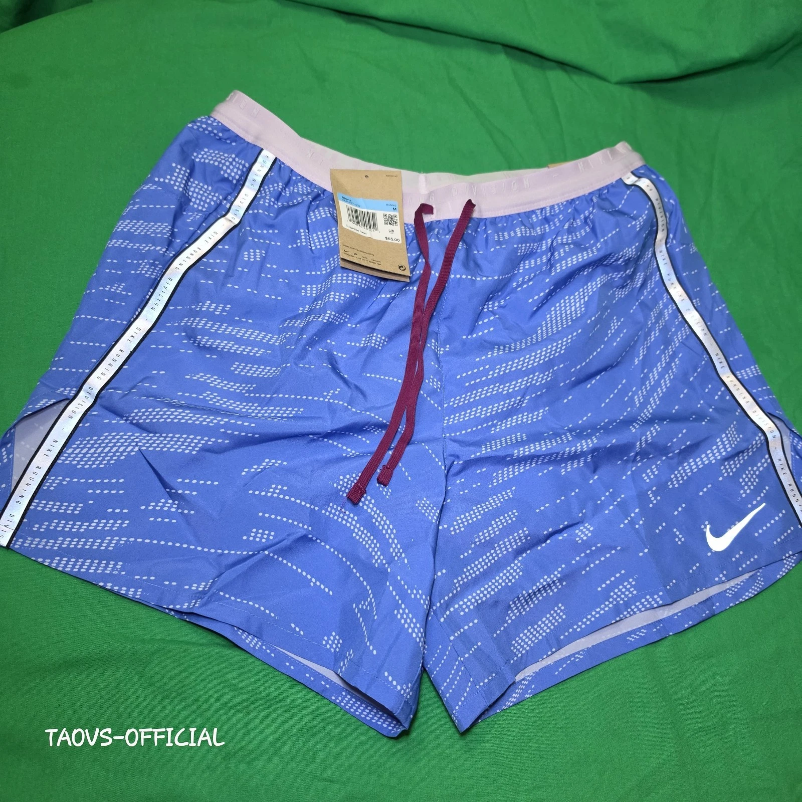 New Mens M Nike Running Division Shorts 5” Length Lined DM4767-432 Blue