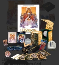 Labyrinth 4k UHD Blu-Ray Deluxe Limited Collector's Edition Snow Globe, Plushie