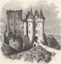 EURE-LOIR. Chateau of Nogent-Rotrou, House sully c1878 old antique print
