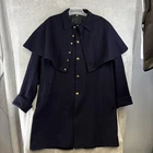 Civil War Union Overcoat Mens 44 Navy Blue Wool Reenactment Military Greatcoat